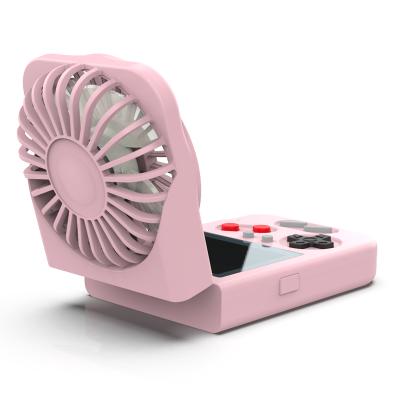 China Built in Game Player Outdoor Built in 500 Games Folding Portable Mini Fan Handheld FC Game Player for Kids Gift for sale