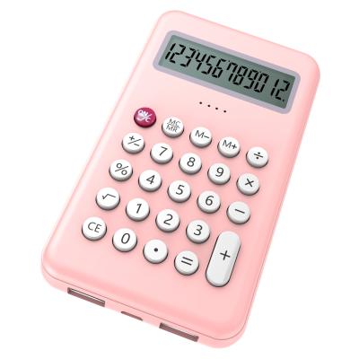 China Built in New Office or Calculator Shop Calculator Power Bank with 12 Digit Display for Mobile Phone Power Battery Charger for sale