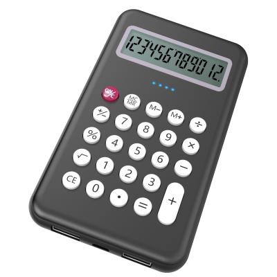 China Built in Calculator Factory Price 8000mAh Portable Power Bank New Built in 12 Digit Calculator for Office People or Shop Stuff for sale