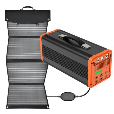 China AC Pure Sine Wave With Solar Powered UPS Inverter Integration ES-300A 320Wh Portable Power Source With Solar Panel Battery Built In UPS Inverter Integration for sale