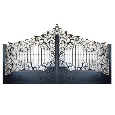 China Modern Swing Aisle Gates Front Door Security Gate Indian House Basic Track Designs Main Door Iron Gate Grill Designs for sale