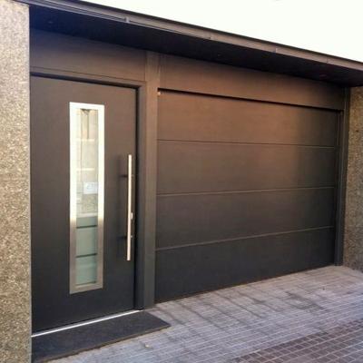 China Modern anti-theft wrought iron garage door with door design hurricane security and theft iron pedestrian garage door for sale