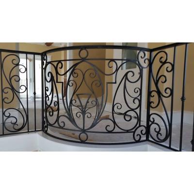 China Wrought Iron Home Balcony Grill Designs for sale