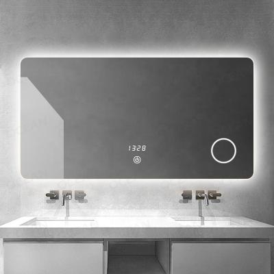 China Magnifying White Light Demister Mirrors Luminous Hotel Led Mirror For Bath Room for sale