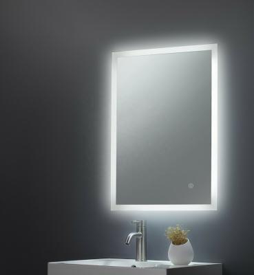 China Large Size Rectangular Bathroom Vanity Touch Switch LED Lighted Smart Side Mirror For Hotel for sale