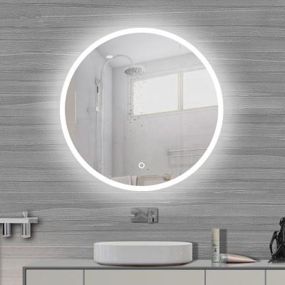 China Modern Design Bright Warm Round Lighting Hotel Restaurant LED Light Frameless Mirror Y201 for sale