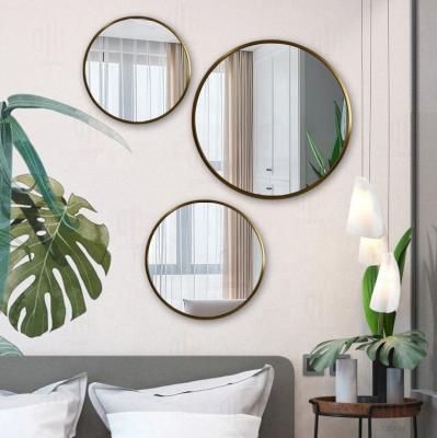 China Hotel/Home Decorative Round Aluminum Frame Wall Frame Living Room Bathroom Wholesale Mirror RF102 for sale