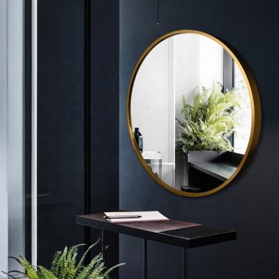 China Europe Home Decor Modern Simple Wall Mounted Aluminum Alloy Bathroom Waterproof Mirror for sale