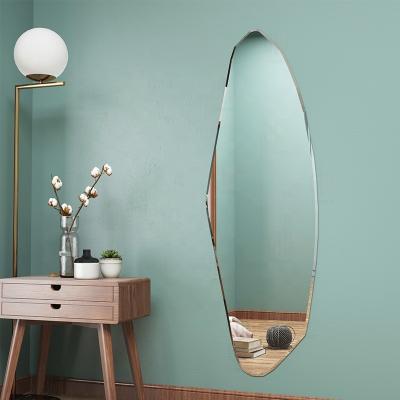 China Modern Stylish Custom Design Full Mirror Decor Wall Mounted Living Room Decoration Mirror for sale