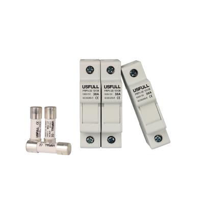 China USFULL Low Voltage Din Rail Fuse Holder DC Fuse With DC Short Circuit Protection 15 Amp High Voltage Fuse for sale