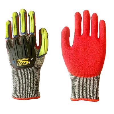 China Anti Cut Resistant Shock Resistant Oil And Gas Safety Glove Mechanics Work Vibration Glove for sale