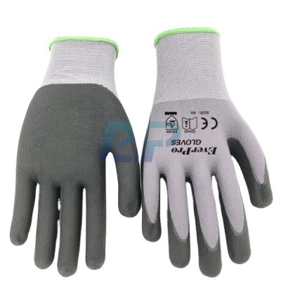 China OEM Welcome Wholesale Brand Everpro Breathable Micro Foam Nitrile Palm Coated Automotive Maintenance Glove for sale