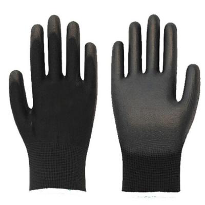 China Knitwrist Factory Direct Anti Static Black Immersion PU Gloves For Electronics for sale