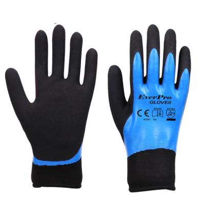 China Good grip of lightweight sheet metal set in wet oil resistant and water resistant nylon polyester with fully Sandy Nitrile Coated Gloves for sale