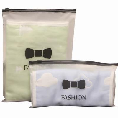 China Matte Recyclable OEM Custom Biodegradable Frosted Plastic Zipper Packaging Bag Waterproof Zipper Bag For Clothing for sale