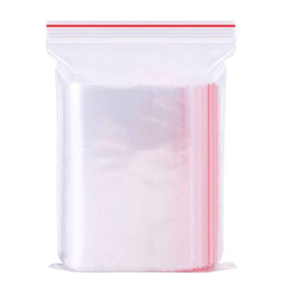 China Recyclable Plastic Bag PE Poly Zipper Zipper Bags Transparent Reusable Storage Bag For Foo Free Sample for sale