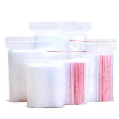 China Recyclable Plastic LDPE Clear Zip Zipper Bag Resealable Zipper Bag Lock Clear Zip Bag for sale