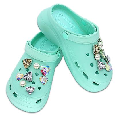 China 2021High-end shoe buckle new products shoe charms decoration accessories for croc charms bling faux gemstone crystal croc charms for sale