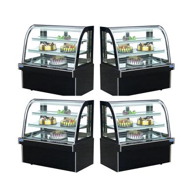 China Ice Cream Showcase Refrigerator Freezer Single / Double-temperature Ice Cream Cake Display Freezer Counter for sale