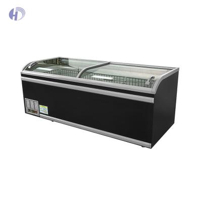 China Used Single/Double-temperature Island Freezer/Island Freezer/Island Display Ice Cream Freezer for sale