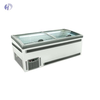 China Single/Double-temp 6ft Island Freezer The Island Ark Freezers Frozen Food Island Freezer for sale