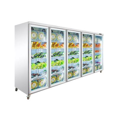 Китай Single / Double-Temperature Glass Door Freezer Chiller and Step Freezer with Glass Door Freezer продается