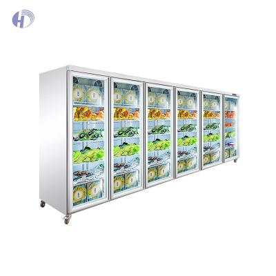 China Single / Double-temperature Upright Glass Door Upright Glass Door Freezer Chest Freezer With Glass Doors for sale