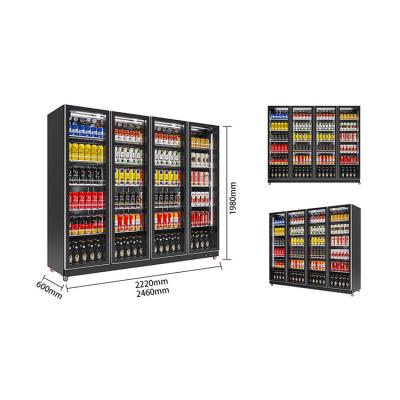 中国 Wholesale Commercial Refrigerator Single/Double-temperature Glass High-grade Refrigeration Hardware Cabinet Display Door Beverage 販売のため