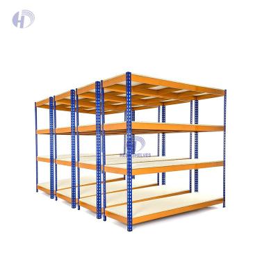 China Medium Duty Corrosion Protection Boltless 4 Shelf Warehouse Multilevel Shelving Garage Storage Rack For Warehouse Rack Factory zu verkaufen