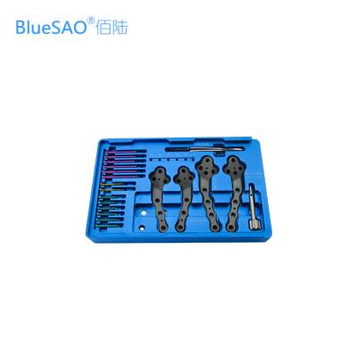 China Bluesao Animal Tibial Tray Implant Veterinary Orthopedic Plate Small Fracture Leveling Oateotomy Surgical Instrument Set TPLO-L for sale