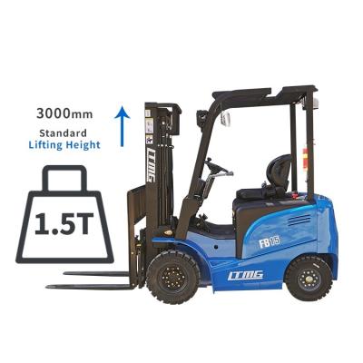 China Building Material Shops LTMG Li-Ion battery 1.5 ton 2 ton  3 ton 2.5 ton 4 wheels mini  Counterbalance lithium truck electric Forklift with solid tire for sale