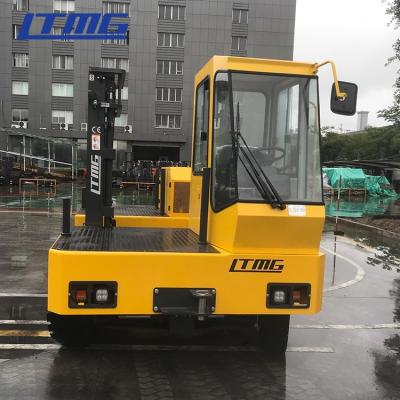 China Building Material Shops Enclosed cab 3 ton 5 ton 6ton 8ton 10 ton diesel side loading forklift with 4.8m lifting height for sale