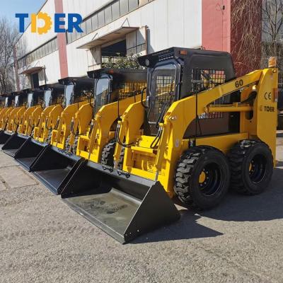 China Garment Shops TIDER attachment skid loaders 700kg 850kg 1050kg mini skid steer loader for sale for sale