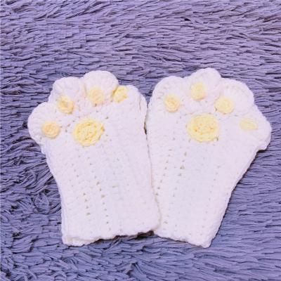 China Soft Kitten Anti-pilling Thick Warm Knitting Mittens DIY Hand Knitting Yarn Material Package for sale