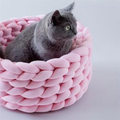 China Wholesale Eco Friendly Breathable Round Donut Cat Dog Bed Waterproof Luxury Pet Memory Foam Dog Bed Cushion for sale