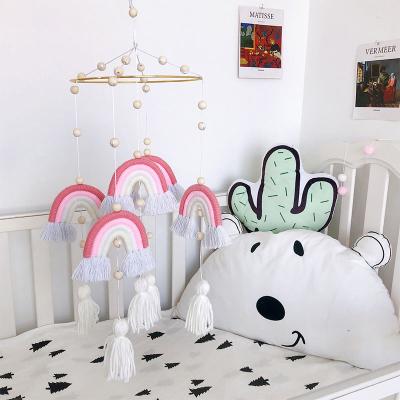 China High Quality Diy Decoration Baby Crib Wholesale Milk Cotton Hand Knitting Yarn Decoration Rainbow Pendants for sale