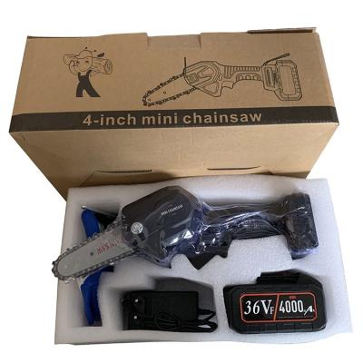 China Other 4 Inches Pruner Battery 24V Portable Rechargeable Mini Electric Chainsaw With Brushless Motor for sale