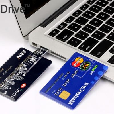 China ABS plastic material 8gb 16gb plastic credit card usb memory stick with logo printing for sale