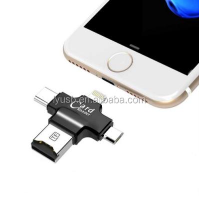 China Flash Stick Usb Drive For iPhone 5/5s/6/6S/6 Plus/7/7S/7 Plus/iPad/Android USb/OTG/TYPE-C4 In 1 Pen Drive 64GB 32GB 16GB for sale