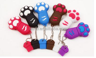 China New Product Bulk OEM 1gb Mini Flash Drive , Cat Paw Shaped Factory 16GB USB Flash Drive for sale