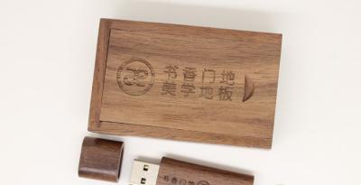 China bulk rectangle cheap wooden usb pendrive with wooden box 128MB 256MB 512MB for sale