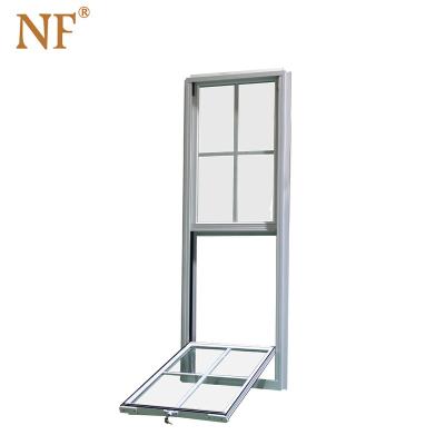 China Folding Aluminum Screen Double Hung Vertical Sliding Glass Window for sale