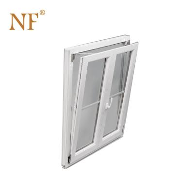 China Double Folding Glass Aluminum Screen Tilt And Turn Windows for sale