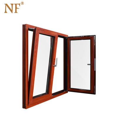 China Folding Type Screen And Turn Aluminum Clad Swing Opening Tilt Wood Window for sale