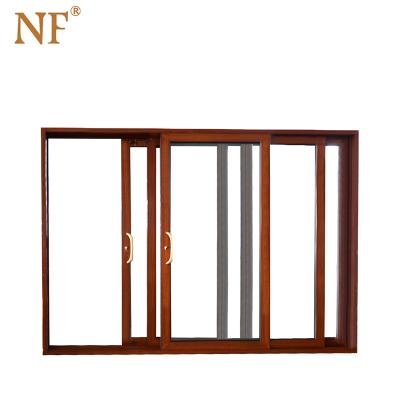 China Modern 3 Track 4 Panel Aluminum Patio Sliding Door With Fly Screen for sale