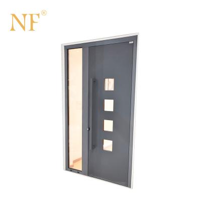 China Latest Modern Design Bulletproof Glass Aluminum Entry Door for sale