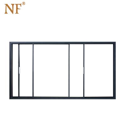 China Double sliding glass patio doors closet doors aluminum profile modern villa aluminum alloy exterior finished Lowes NC; GUA for sale