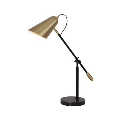 China Modern Attractive Luxury Bronze Brass Color 220 Volt Modern Decorative Adjust Reading Table Lamp In Office Study Hotel for sale