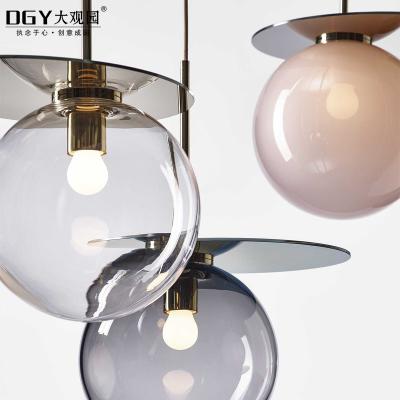 China Residential New Arrival Hand Blown Balls 3 Hanging Dining Room Global Glass Chandelier Pendant Lamp for sale