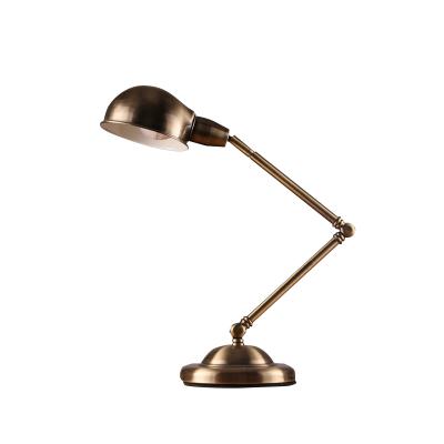 China Vintage creative retro iron antique study writing metal color joint E27 adjustable table lamp for sale